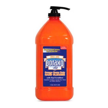 United Stationers Supply Boraxo Orange Heavy Duty Hand Cleaner, 3 Liter Pump Bottle - 2340006058